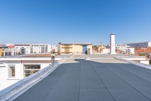 Toit terrasse ou rooftop accessible depuis un loft mis en vente par l'agence immobilière Habitat de Caractère
